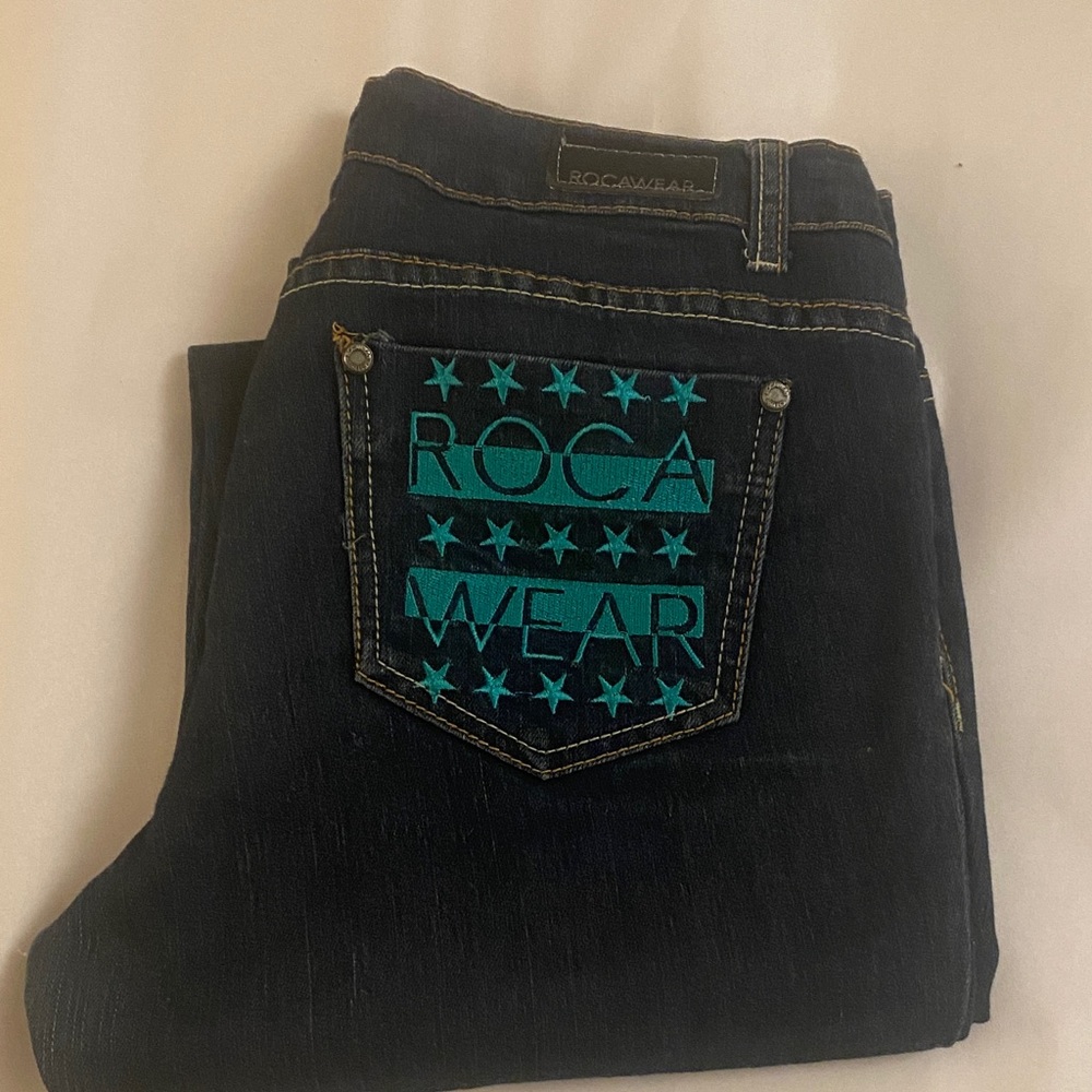 Vintage Rocawear Jeans with Teal Accents